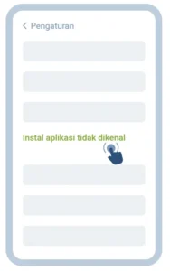 Buka Pengaturan, lalu masuk ke bagian “Instal aplikasi dari sumber tidak dikenal”